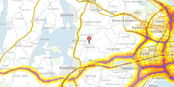 Trafikstøjkort på Søengen 11, 4000 Roskilde