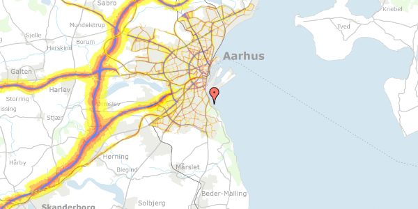 Trafikstøjkort på H.C. Lumbyes Vej 17, 8000 Aarhus C