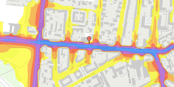 Trafikstøjkort på Vesterbrogade 188, 4. tv, 1800 Frederiksberg C