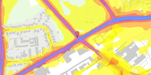 Trafikstøjkort på Næsbyvej 28, 5000 Odense C