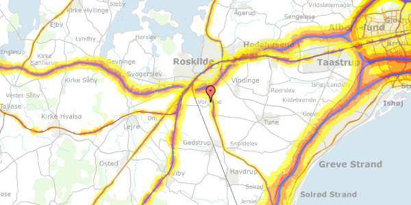 Trafikstøjkort på Vor Frue Hovedgade 8D, 4000 Roskilde