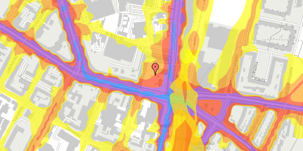 Trafikstøjkort på Frederikssundsvej 8A, 2400 København NV