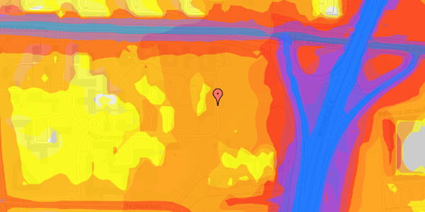 Trafikstøjkort på Maglevænget 16, 2750 Ballerup