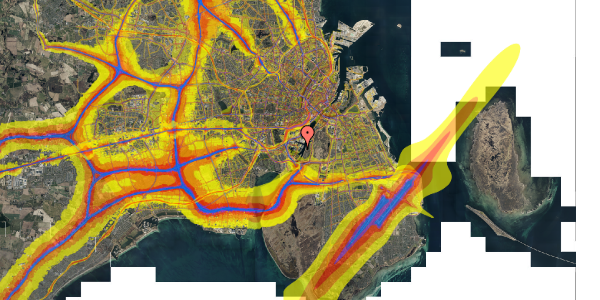 Trafikstøjkort på Teglholmens Østkaj 55, 1. th, 2450 København SV