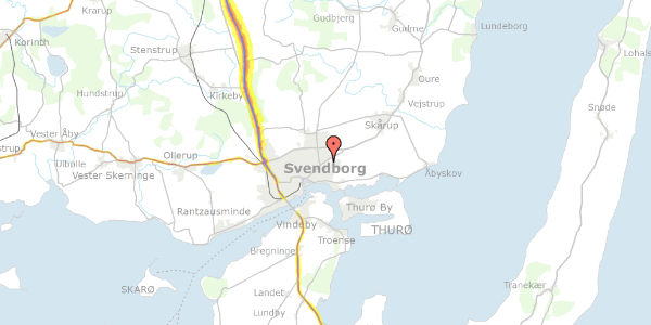 Trafikstøjkort på Nyborgvej 176A, 5700 Svendborg