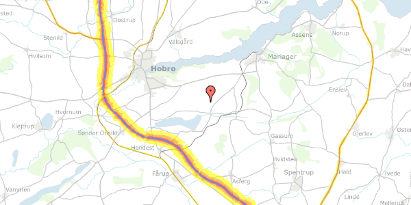 Trafikstøjkort på Skalborgvej 5, 9500 Hobro