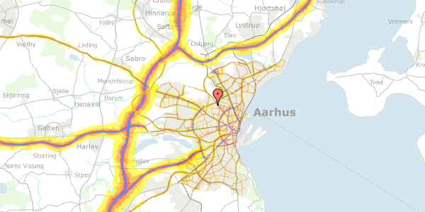 Trafikstøjkort på Haveforeningen Charlottehøj 63, 8210 Aarhus V