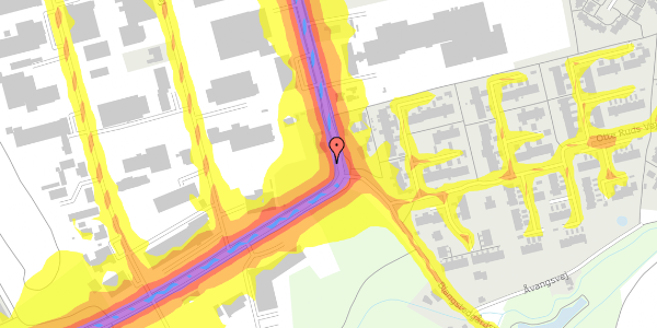 Trafikstøjkort på Blangstedgårdsvej 89T, 5220 Odense SØ