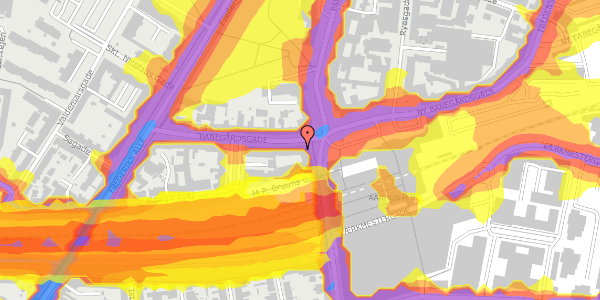 Trafikstøjkort på Banegårdsgade 38, kl. , 8000 Aarhus C