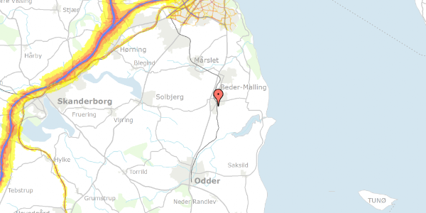 Trafikstøjkort på Balskærvej 40, 8340 Malling