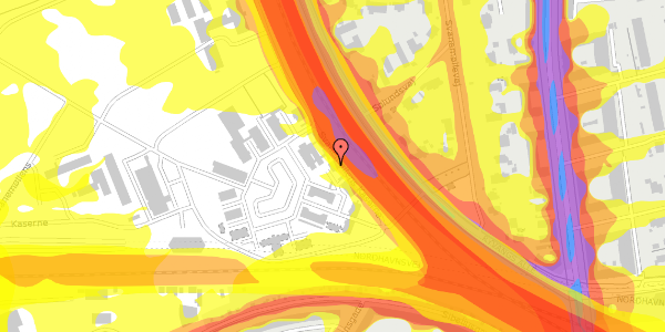 Trafikstøjkort på Svanemøllens Kaserne 14, st. , 2100 København Ø