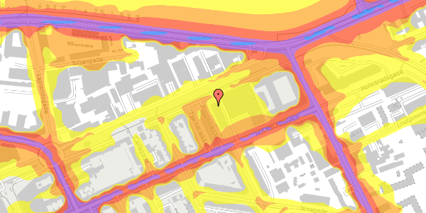 Trafikstøjkort på Holmbladsgade 111B, 1. mf, 2300 København S