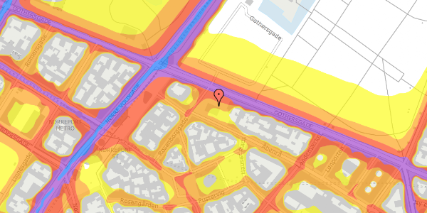 Trafikstøjkort på Gothersgade 111, 1123 København K