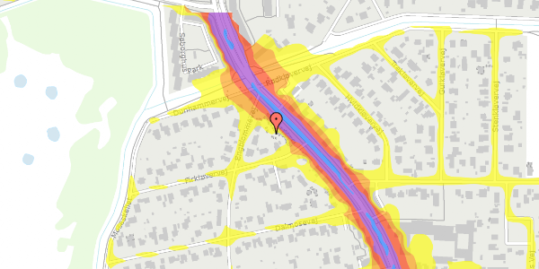 Trafikstøjkort på Frederiksborgvej 209, 2400 København NV