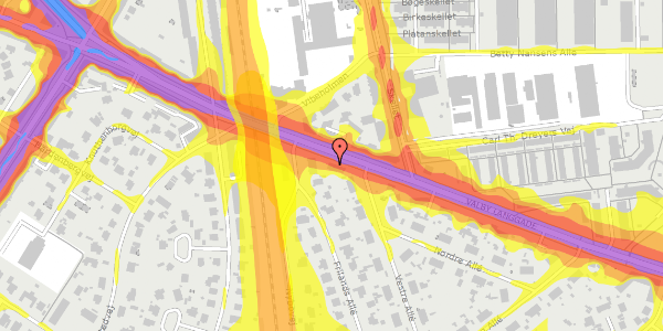 Trafikstøjkort på Valby Langgade 177, 2500 Valby