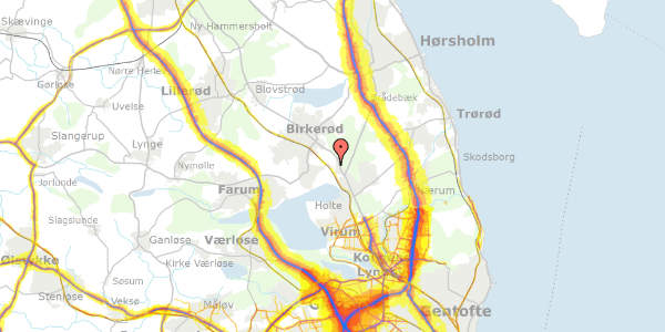 Trafikstøjkort på Vasevej 30, 2840 Holte