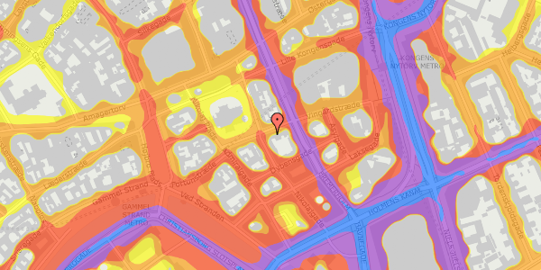 Trafikstøjkort på Vingårdstræde 21, 2. , 1070 København K