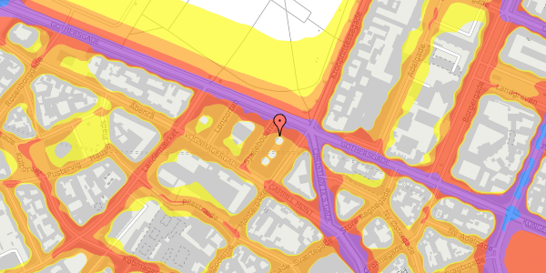 Trafikstøjkort på Sjæleboderne 4, 4. th, 1122 København K