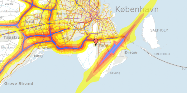 Trafikstøjkort på Else Alfelts Vej 101, st. th, 2300 København S