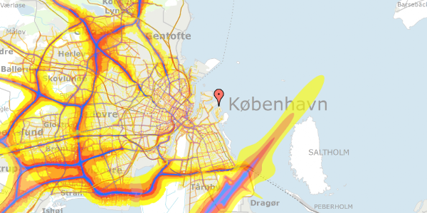 Trafikstøjkort på Kraftværksvej 37, 2300 København S