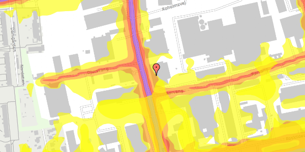 Trafikstøjkort på Roholmsvej 6, 2620 Albertslund