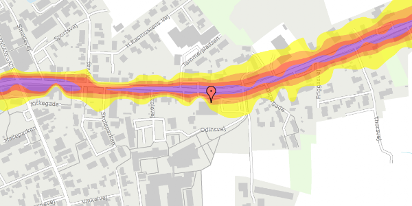 Trafikstøjkort på Østergade 56, 9460 Brovst