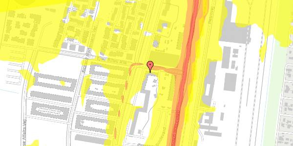 Trafikstøjkort på Robert Jacobsens Vej 21, st. th, 2300 København S