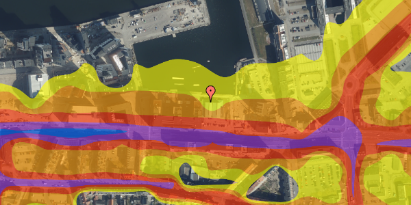 Trafikstøjkort på Østre Havnepark 25, st. tv, 9000 Aalborg