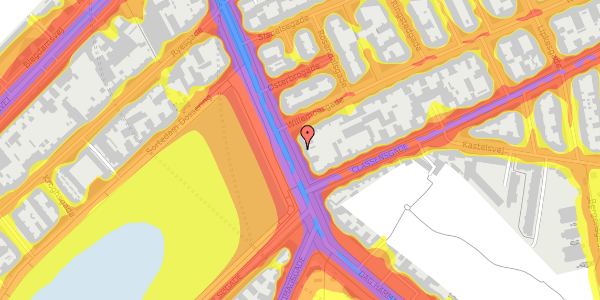 Trafikstøjkort på Østerbrogade 48, 2100 København Ø