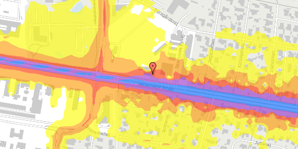 Trafikstøjkort på Skovlunde Byvej 100, 2740 Skovlunde