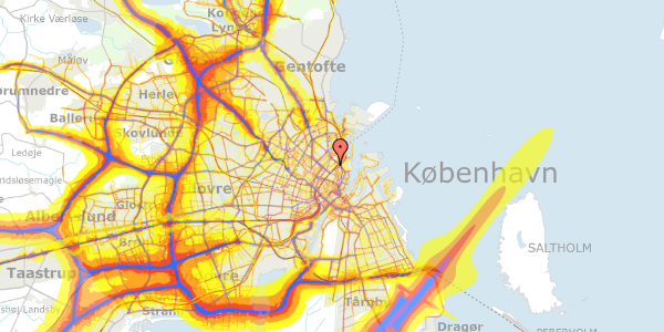 Trafikstøjkort på Stockholmsgade 41, 2100 København Ø