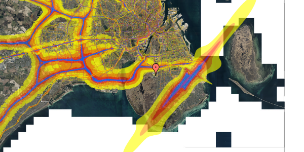 Trafikstøjkort på Else Alfelts Vej 72D, 4. th, 2300 København S