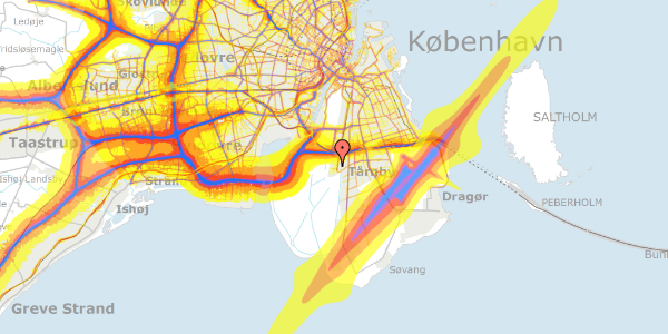 Trafikstøjkort på Robert Jacobsens Vej 42H, 2300 København S