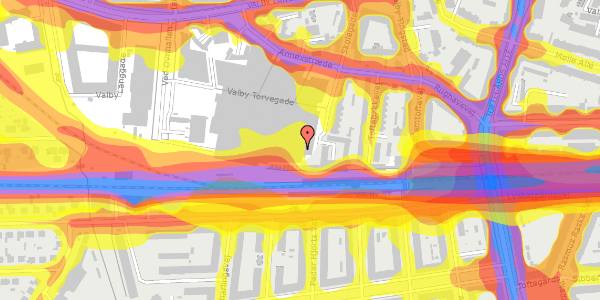 Trafikstøjkort på Skolegade 24, 2500 Valby