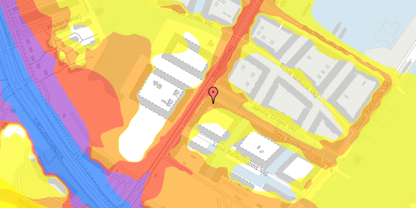 Trafikstøjkort på Lone Kellermanns Vej 19, 2450 København SV