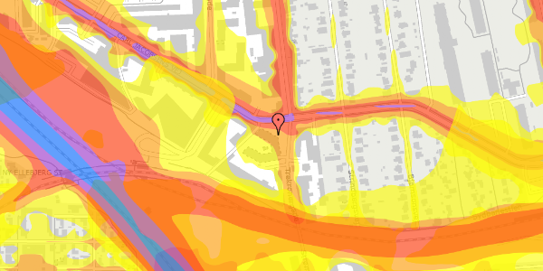 Trafikstøjkort på Carl Jacobsens Vej 15B, 2. th, 2500 Valby