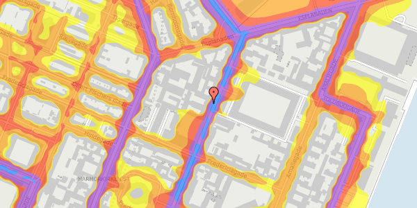 Trafikstøjkort på Bredgade 65, 1260 København K