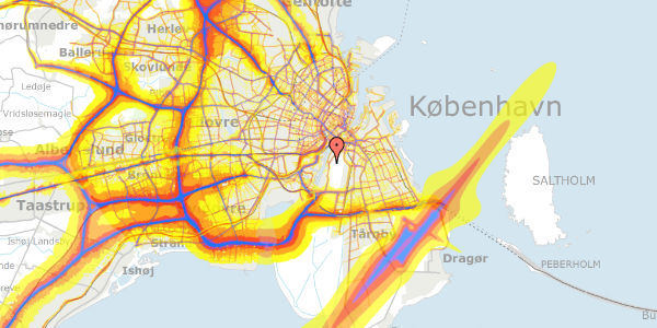 Trafikstøjkort på Knud Kristensens Gade 12, 2300 København S