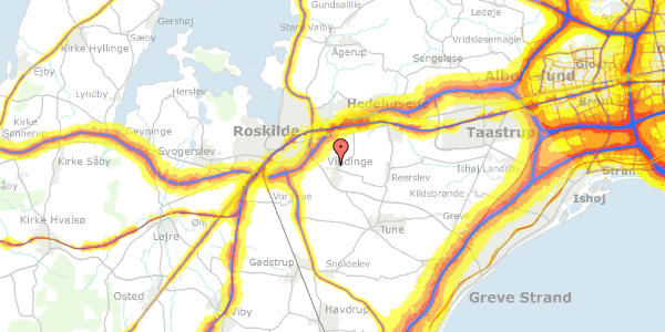 Trafikstøjkort på Skovmosevej 15, 4000 Roskilde