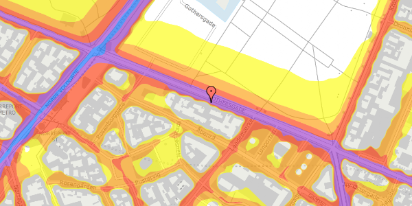 Trafikstøjkort på Gothersgade 99, 1123 København K