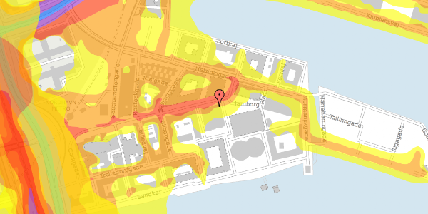 Trafikstøjkort på Århusgade 142, 5. th, 2150 Nordhavn