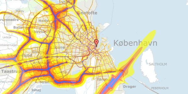 Trafikstøjkort på Pilestræde 12D, 1112 København K