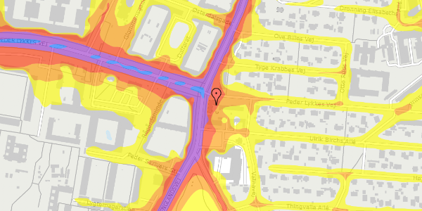 Trafikstøjkort på Peder Lykkes Vej 49A, st. , 2300 København S