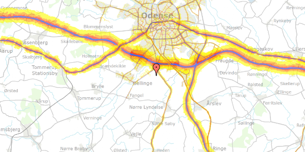 Trafikstøjkort på Grønvænget 1, 5260 Odense S