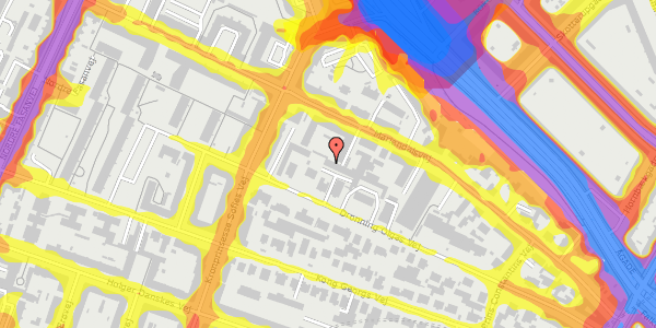 Trafikstøjkort på Dronning Olgas Vej 26B, 1. , 2000 Frederiksberg