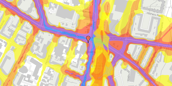 Trafikstøjkort på Frederikssundsvej 7, st. , 2400 København NV