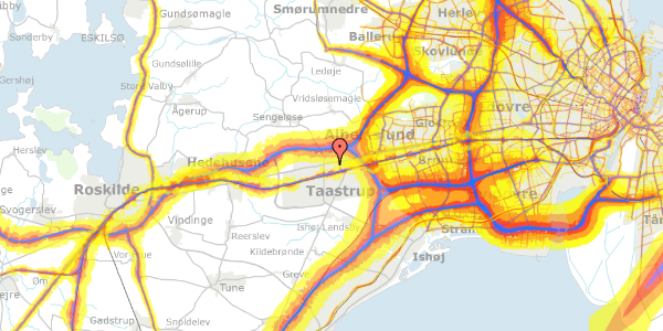 Trafikstøjkort på Taastrupgårdsvej 24, 2630 Taastrup