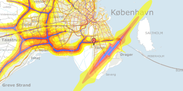 Trafikstøjkort på Robert Jacobsens Vej 17B, st. , 2300 København S