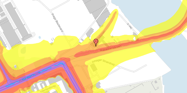 Trafikstøjkort på Prøvestensbroen 3, st. tv, 2300 København S