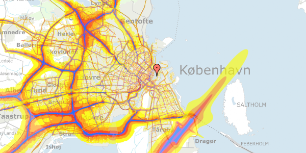 Trafikstøjkort på Kvæsthusgade 5D, st. , 1251 København K